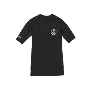 image:imageVolcom Mens Compression Fit Short Sleeve Rashguard  UPF 50 QuickDry UV Protection Performance ShirtBlackc