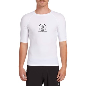 image:imageVolcom Mens Compression Fit Short Sleeve Rashguard  UPF 50 QuickDry UV Protection Performance ShirtSky