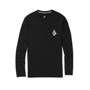 image:imageVolcom Mens Long Sleeve Rashguard  UPF 50 Sun Protection QuickDry Performance Swim ShirtBlack White