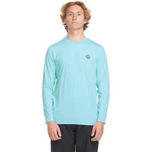 image:imageVolcom Mens Long Sleeve Rashguard  UPF 50 Sun Protection QuickDry Performance Swim ShirtResin Blue