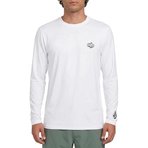 image:imageVolcom Mens Long Sleeve Rashguard  UPF 50 Sun Protection QuickDry Performance Swim ShirtWhite