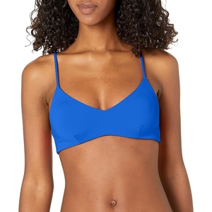 image:imageVolcom Simply Seam Less Vneck Bikini Top SwimwearMarina Blue