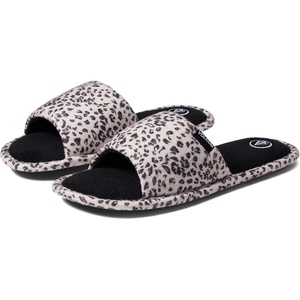 image:imageVolcom Womens Faux Fur Slide Sandals  CrissCross Strap Slippers with Plush FootbedSand