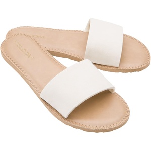 image:imageVolcom Womens Simple Slide Sandals  Cushioned Synthetic Leather Strap Slides With Padded FootbedDesert Sand