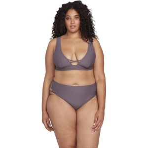 image:imageVolcom Womens Simply Seamless Halter Swimsuit Bikini TopPurple