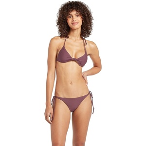 image:imageVolcom Womens Simply Seamless Skimpy Tie Side Swimsuit Bikini BottomEggplant