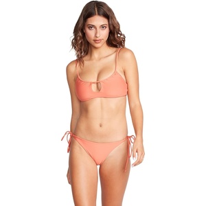 image:imageVolcom Womens Simply Seamless Skimpy Tie Side Swimsuit Bikini BottomTerra Cotta