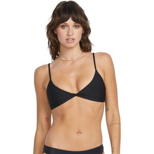 image:imageVolcom Womens Simply Seemless V Neck Swimsuit Bikini TopOnyx