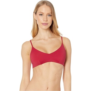 image:imageVolcom Womens Simply Seemless V Neck Swimsuit Bikini TopZinfandel