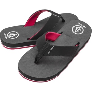 image:imageVolcom Big Kids Unisex Victor Flip Flop SandalBlackRed