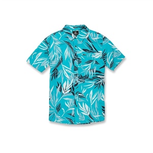image:imageVolcom Mens Bleeding Leaf Short Sleeve Classic Fit ShirtElectric Blue