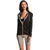 image:imageVolcom Womens Lil Zip Up Hooded Fleece SweatshirtBlack Black