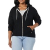 image:imageVolcom Womens Lil Zip Up Hooded Fleece SweatshirtBlackout