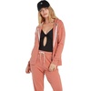 image:imageVolcom Womens Lil Zip Up Hooded Fleece SweatshirtLight Mauve