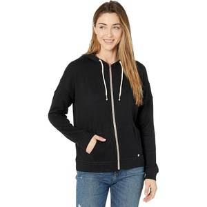 image:imageVolcom Womens Lil Zip Up Hooded Fleece SweatshirtBlackout