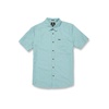 image:imageVolcom Mens Shortsleeve Printed Woven Shirt  Lightweight Buttonup Soft Cotton Blend Casual Fit for SummerCoastal Blue