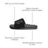 image:imageVolcom Mens Recliner Slide Sandals  Comfort Foam Footbed Waterfriendly Nubuck Strap SlidesBlack White