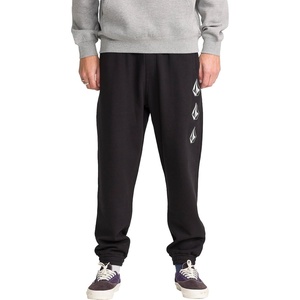 image:imageVolcom Mens Iconic Stone Elastic Waist Fleece Sweatpants  Soft Jogger Pants with Adjustable DrawcordBlack
