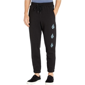 image:imageVolcom Mens Iconic Stone Elastic Waist Fleece Sweatpants  Soft Jogger Pants with Adjustable DrawcordBlkwht