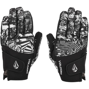 image:imageVolcom Mens Crail Pipe Park Lightweight Snowboard GloveBlack White S3